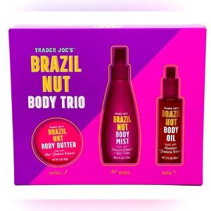3pc Gift Set Trader Joe's Brazil Nut Body Butter Body Mist & Body Oil Limited